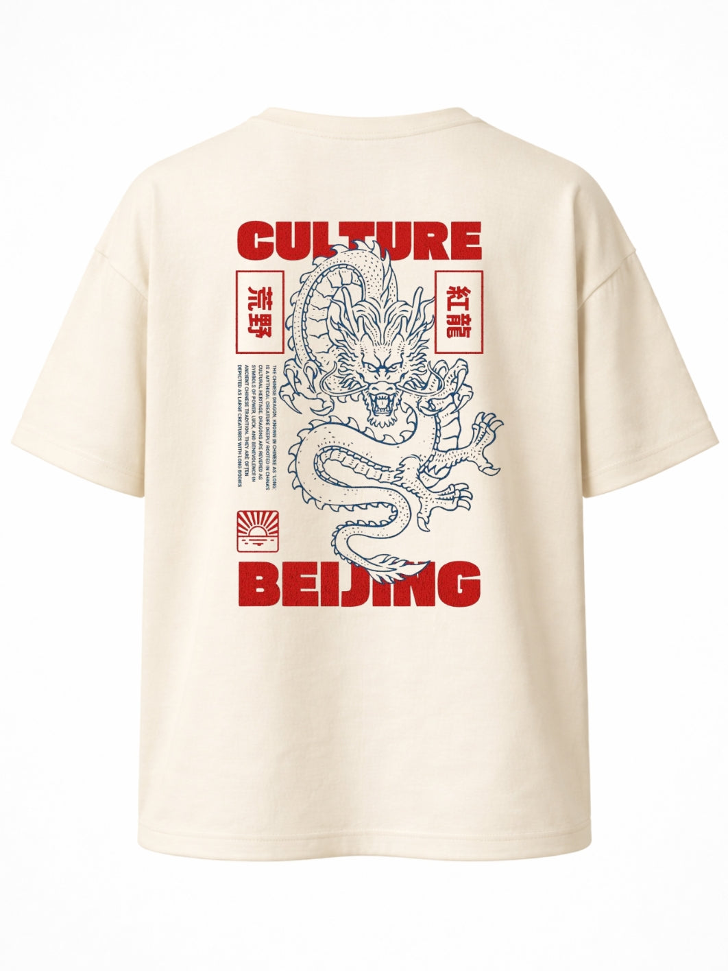 Camisa Oversized Dragon Chinese White