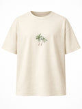 Camiseta Oversized Árbol de Coco White