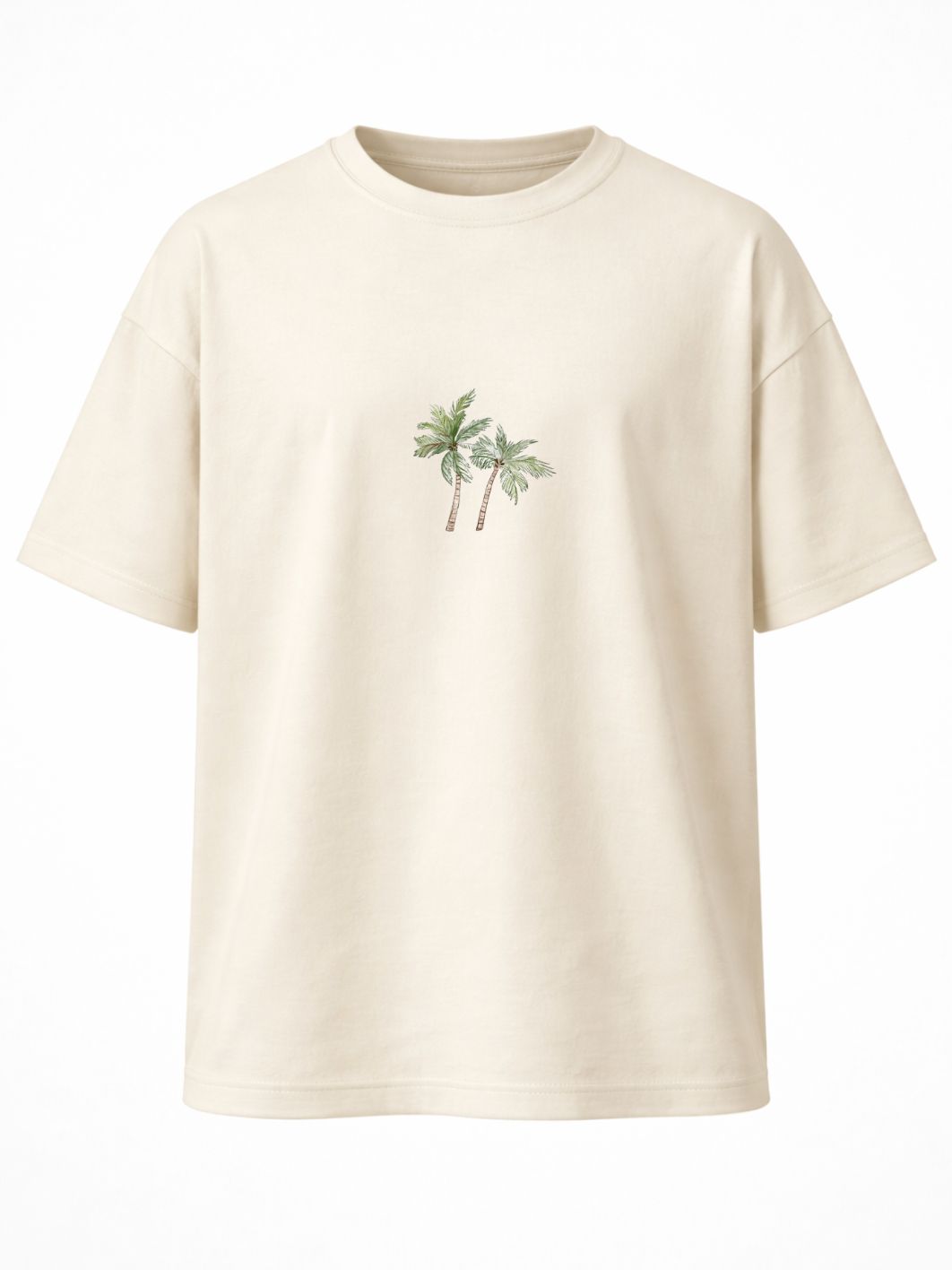 Camiseta Oversized Árbol de Coco White