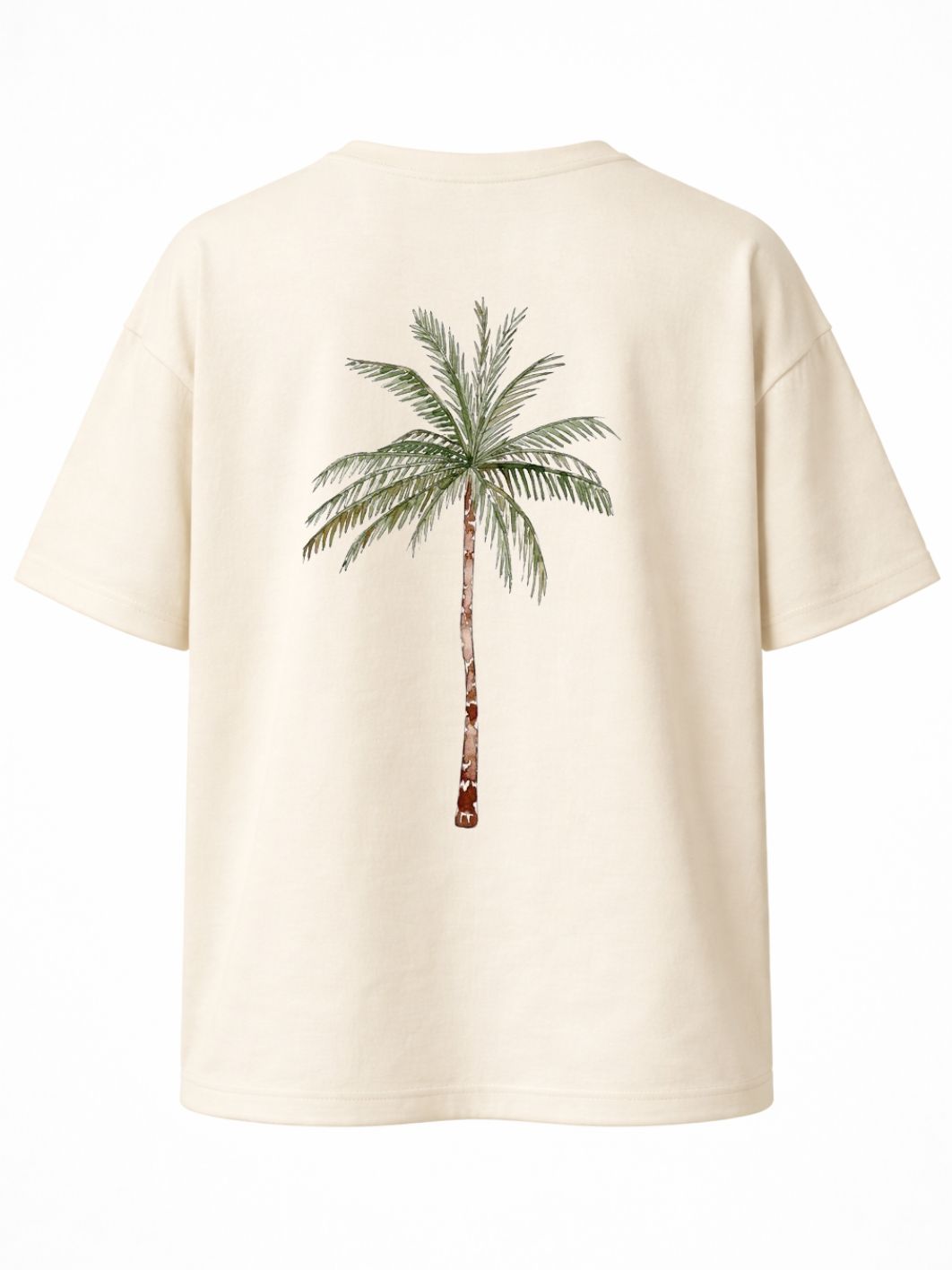 Camiseta Oversized Árbol de Coco White