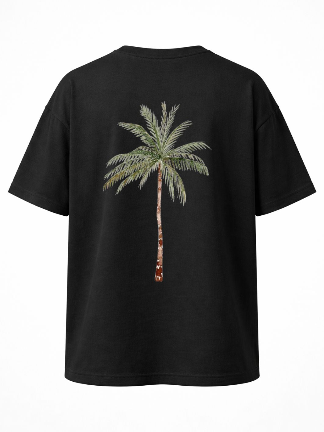 Camiseta Oversized Árbol de Coco Black