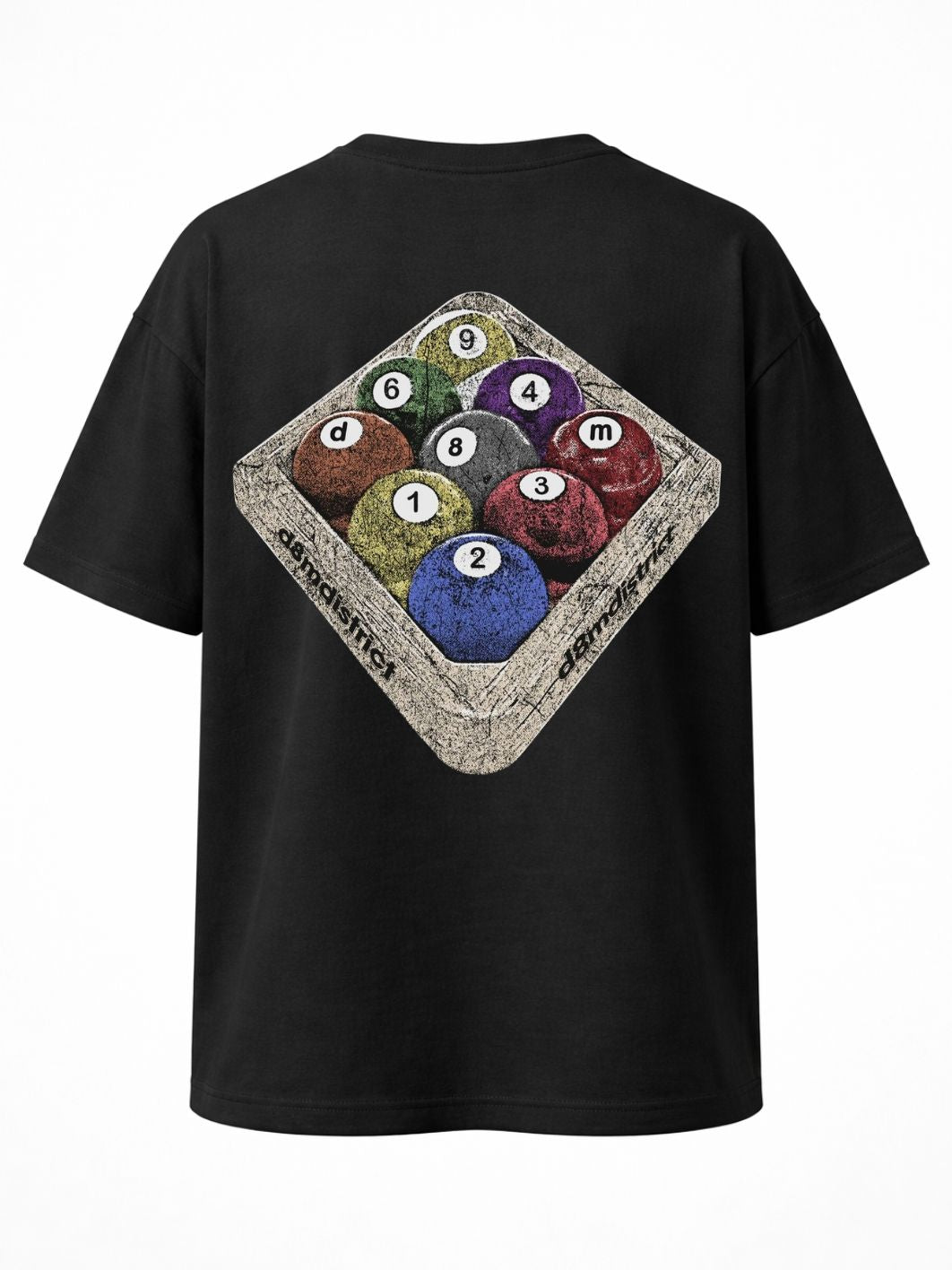 Camiseta Oversized Fire Pool Black